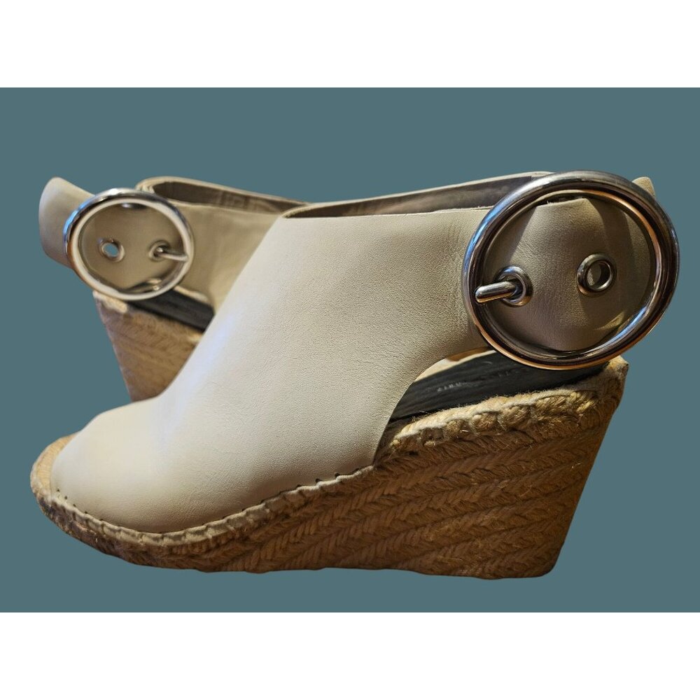 Celine Calfskin Leather Open Toe Wedge Espadrille Sandals Women  EU 36 US 6 - Picture 16 of 16